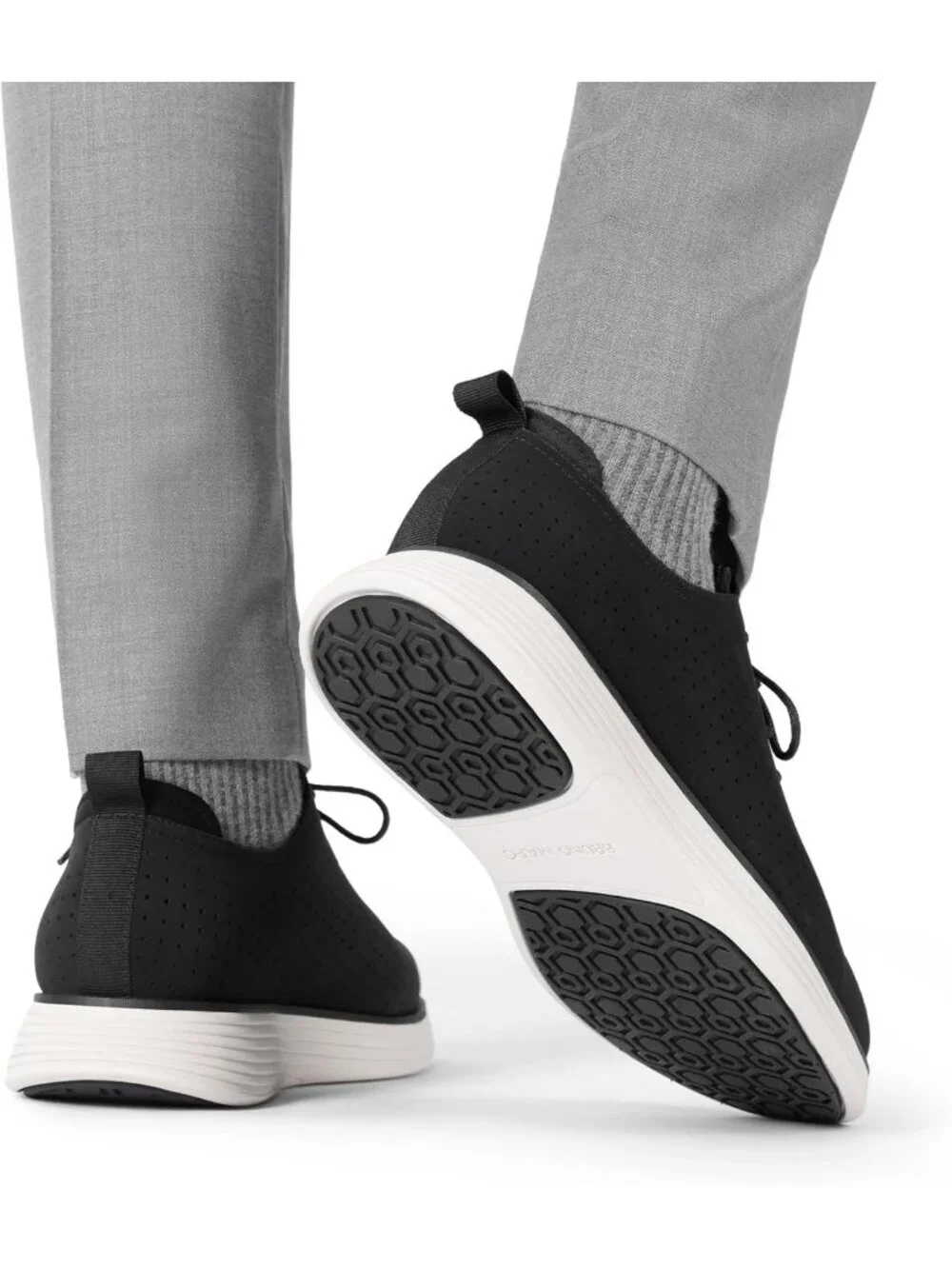 Bruno Marc Men's Black Grey Polyurethane Classic Casual Vibrant Fashion Sneaker